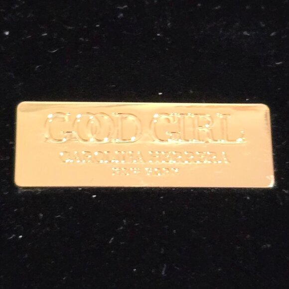 Caroline Herrera Large Black Velvet Velour Double Hoop Handle Tote Bag Purse - Picture 2 of 8